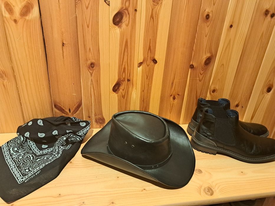 Kapelusz kowbojski skórzany