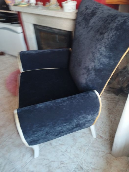 Poltrona preta e bege