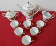 Serviço de Café Porcelana da China - Casca de Ovo (imagem no interior)