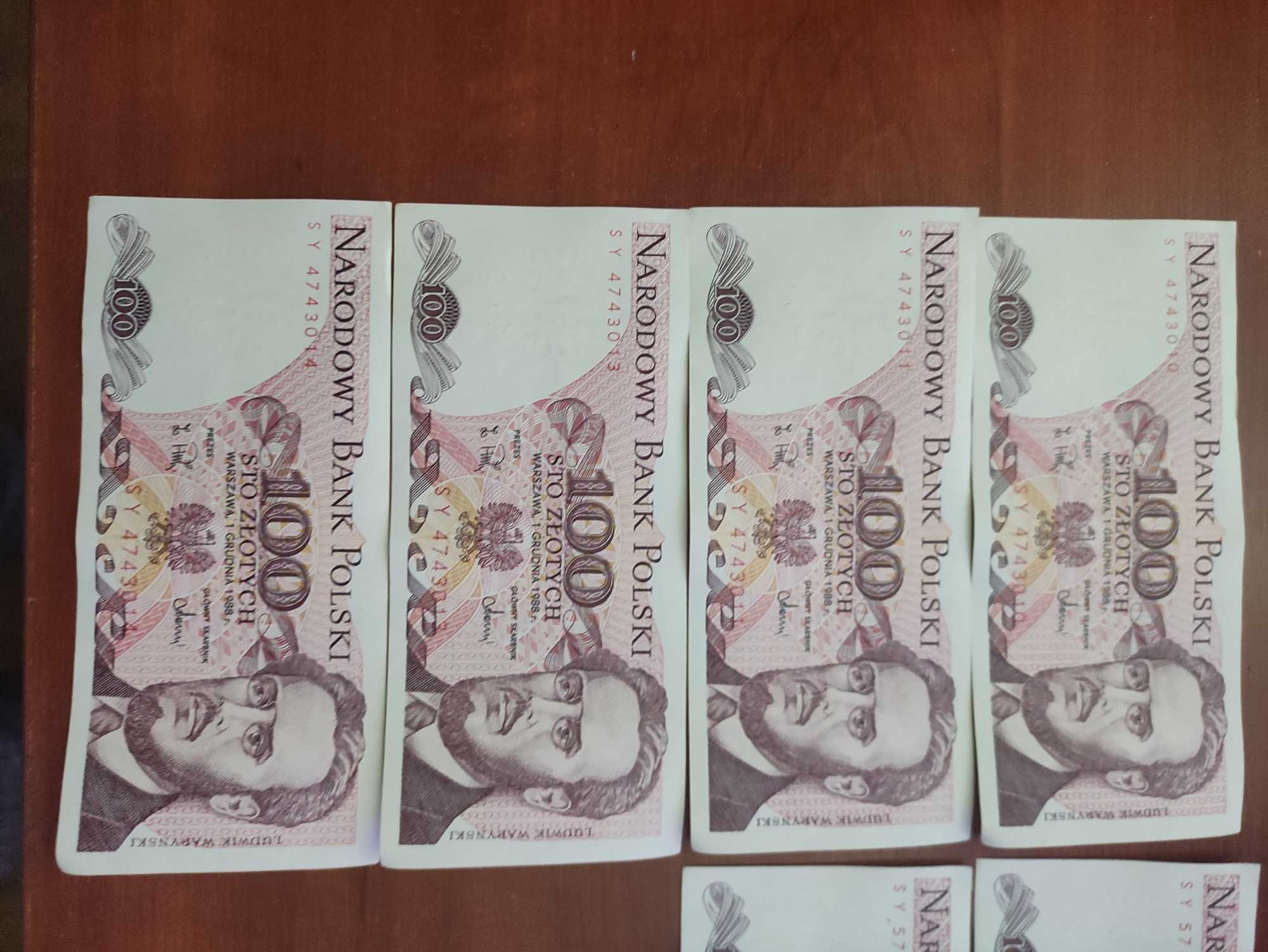 Banknoty 100zł nowe z PRL