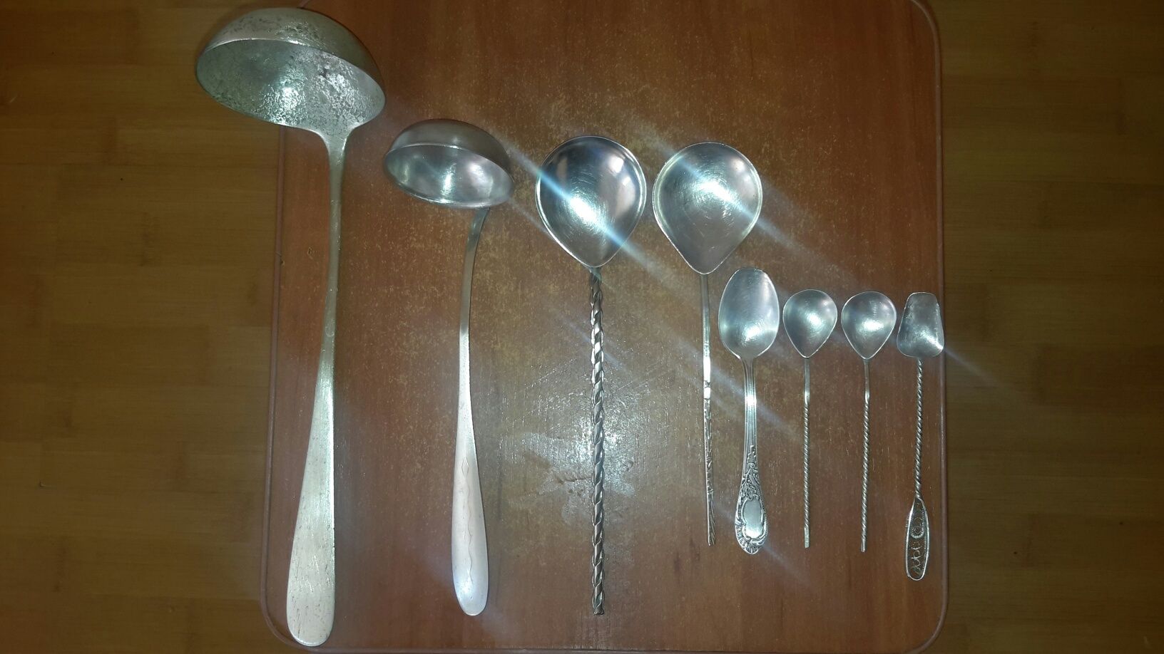 Скань,мельхиор,ложки,коньячный набор Ереван редкость