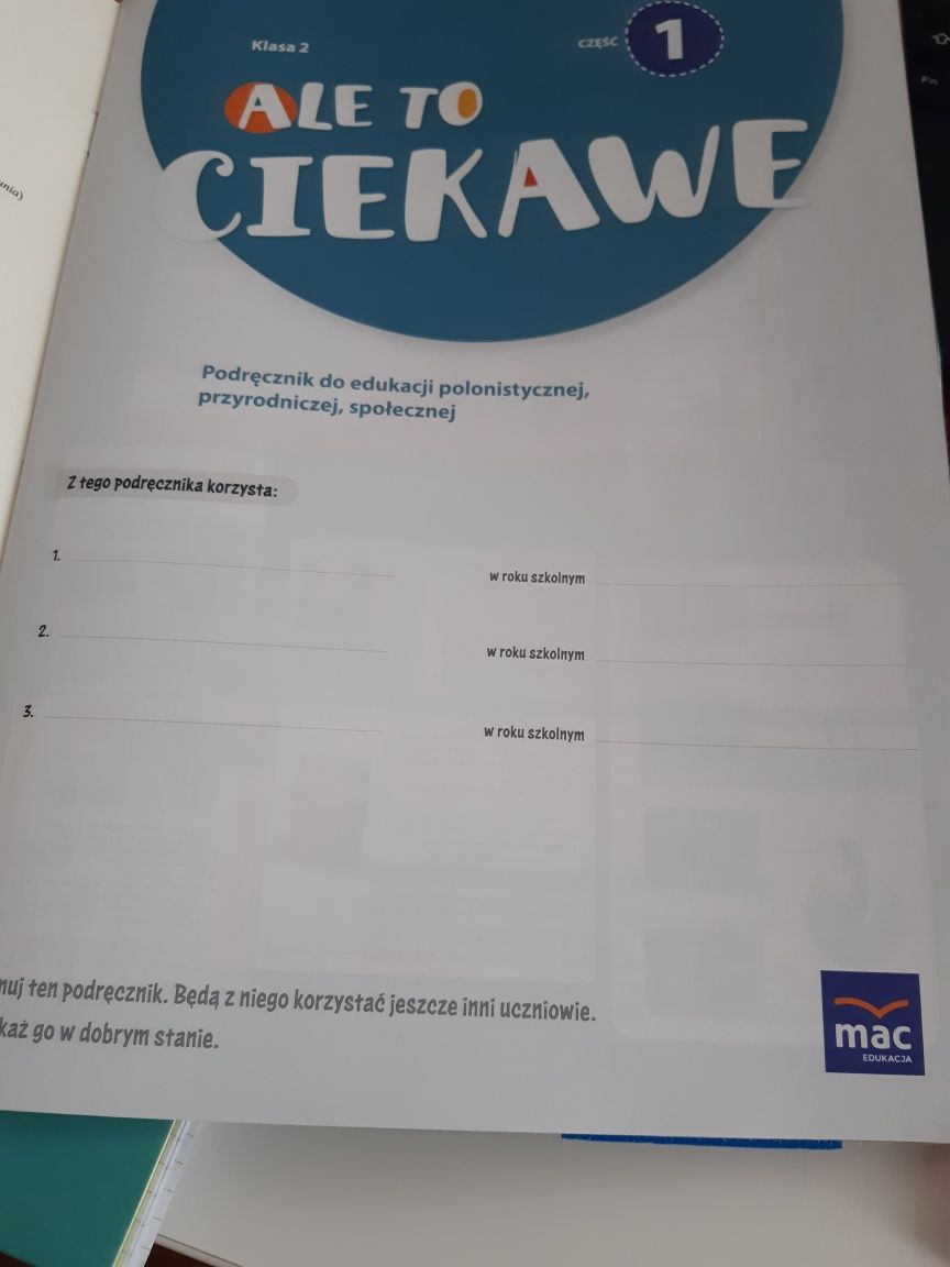 Podręcznik klassa 2 "Ale to ciekawe" nowy z okladką