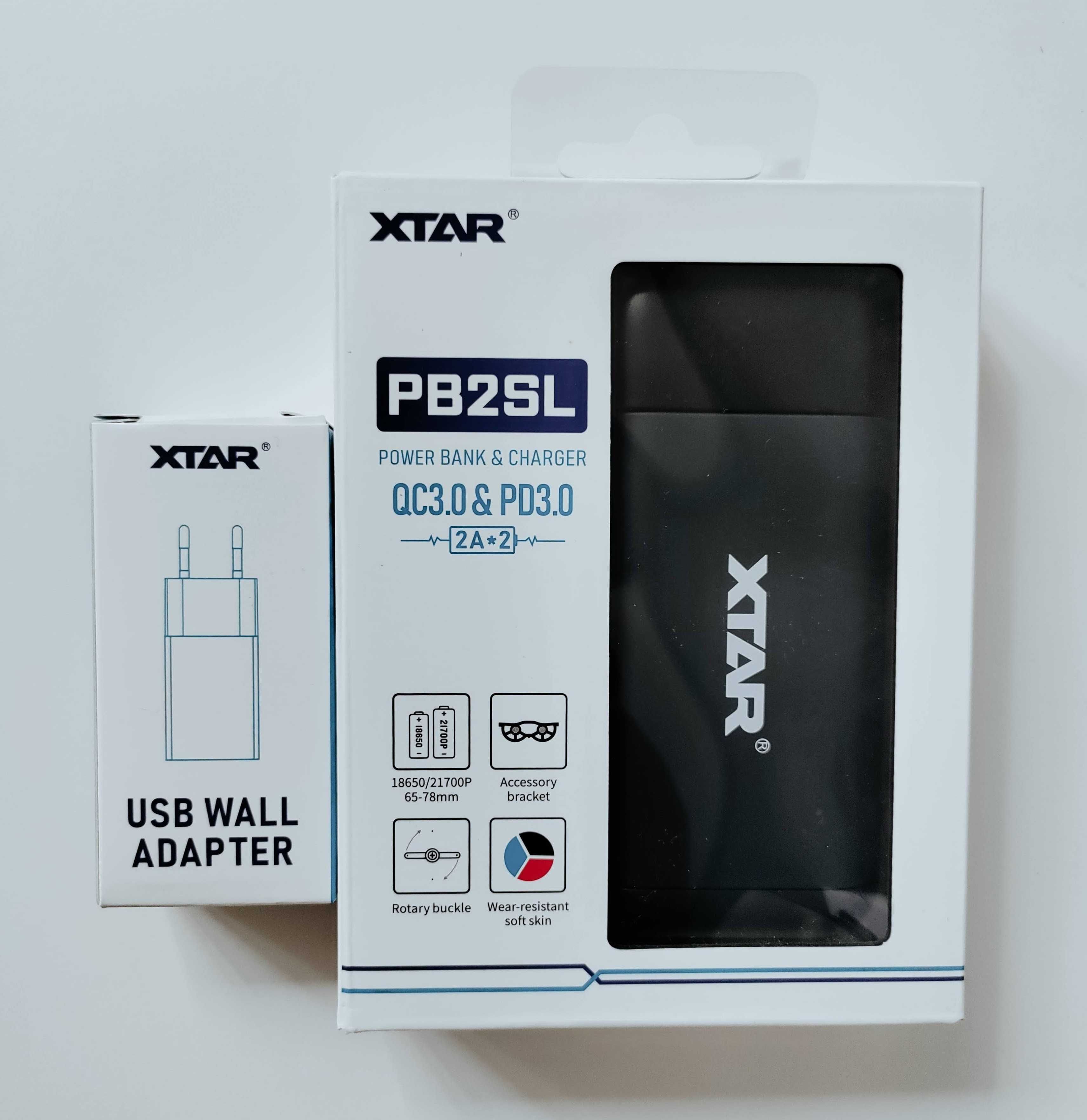 XTAR PB2SL павербанк зарядний пристрій QC 3.0 PD для акумуляторів