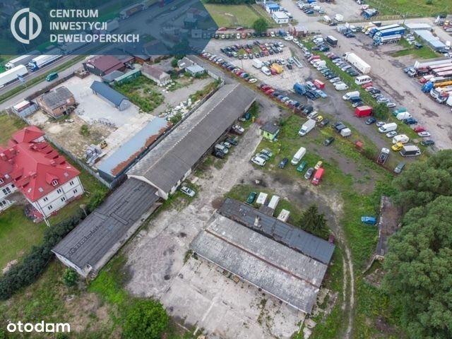100m od granicy grunt inwestycyjny magazyny 1600m2