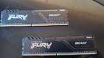 Memórias Kigston Fury Beast DDR4 3200Mhz 16GB (2×8GB)