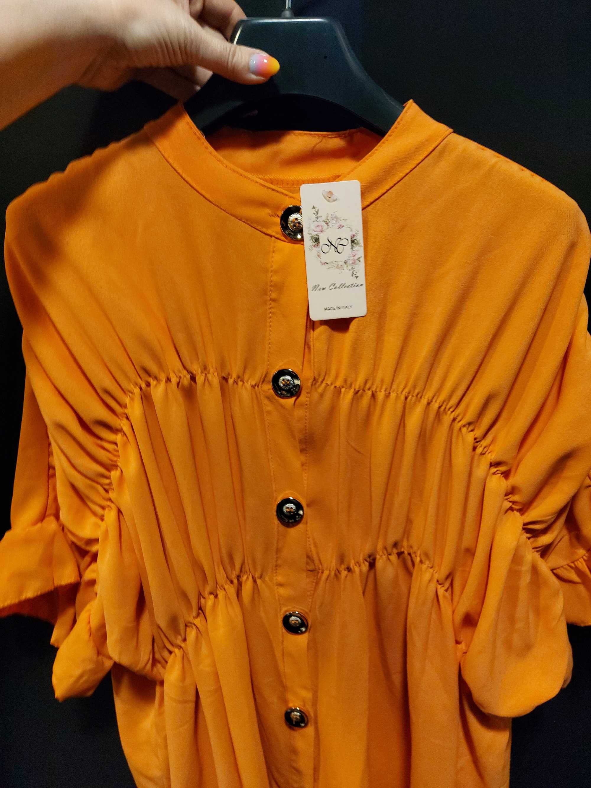 Bluzeczka w kolorze pomarańczu teraz bardzo modna rozmiar  uni