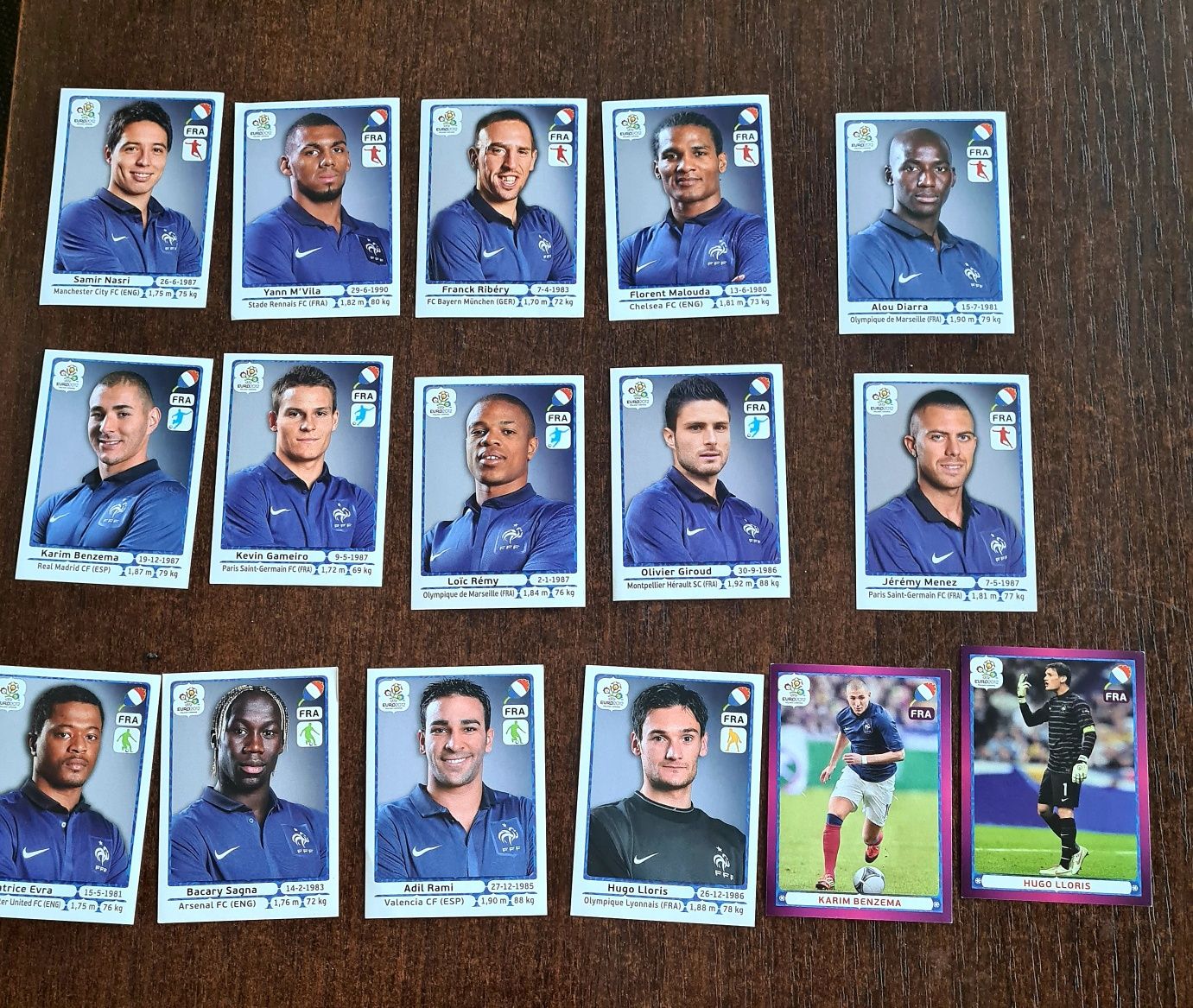 Euro 2012 Panini piłka nożna France Francja