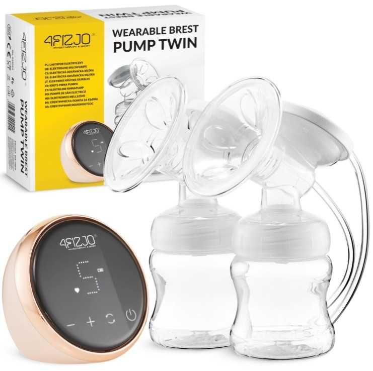 Podwójny laktator elektryczny TWIN 4FIZJO 150 ml x2 NA BATERIE !!!