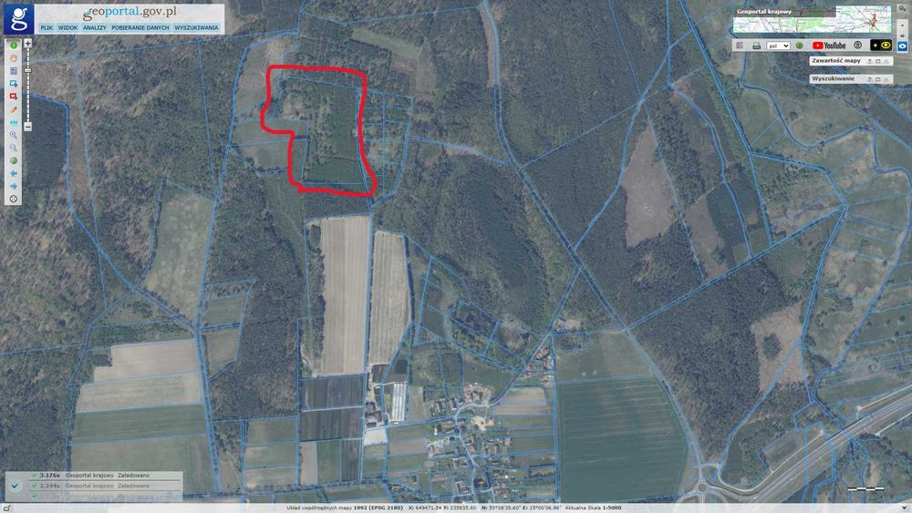 Duża działka 4,96 ha Redostowo, Spokój, natura, potencjał inwestycyjny