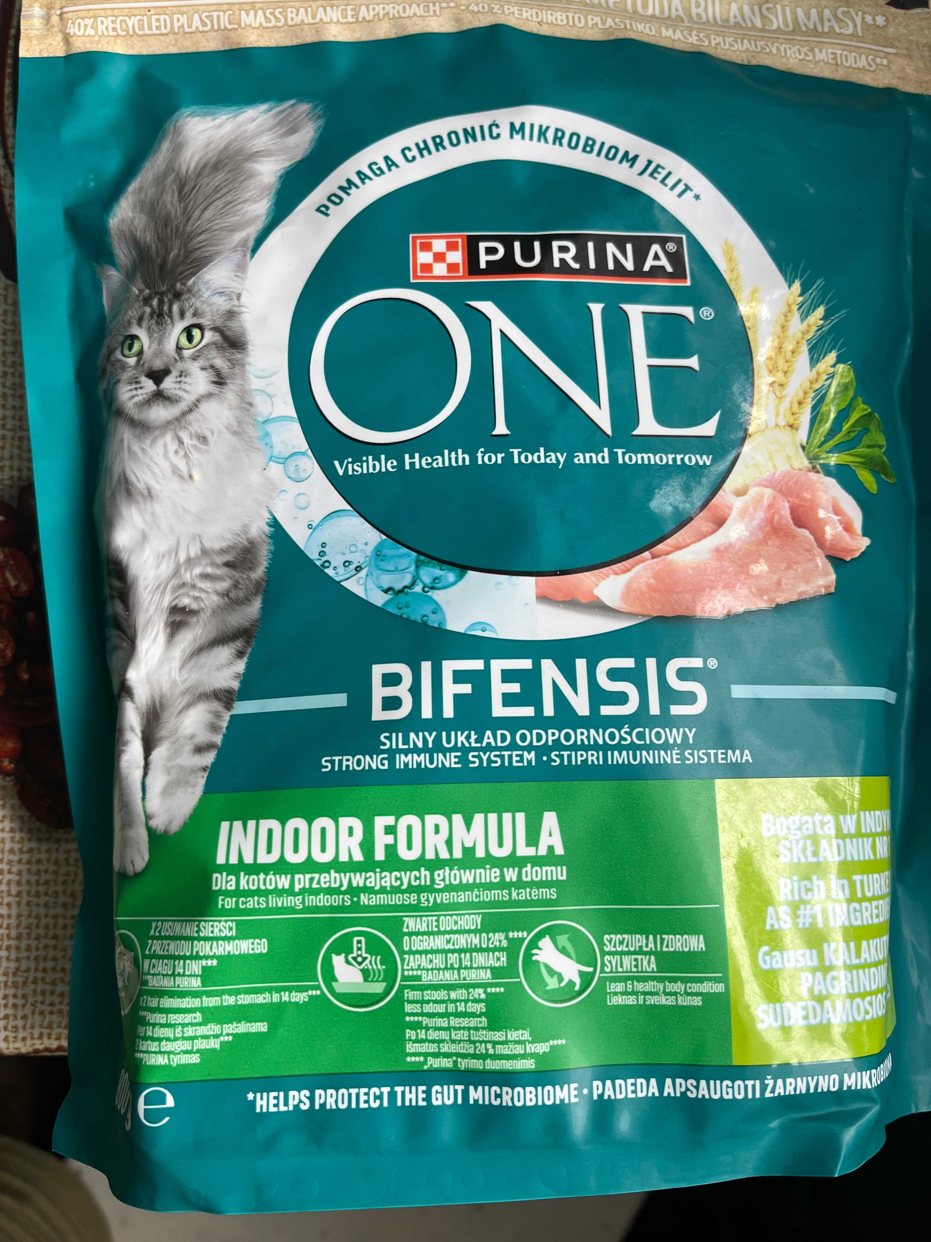 Purina ONE INDOOR Bogata w Indyka i Pełne Ziarna 800g