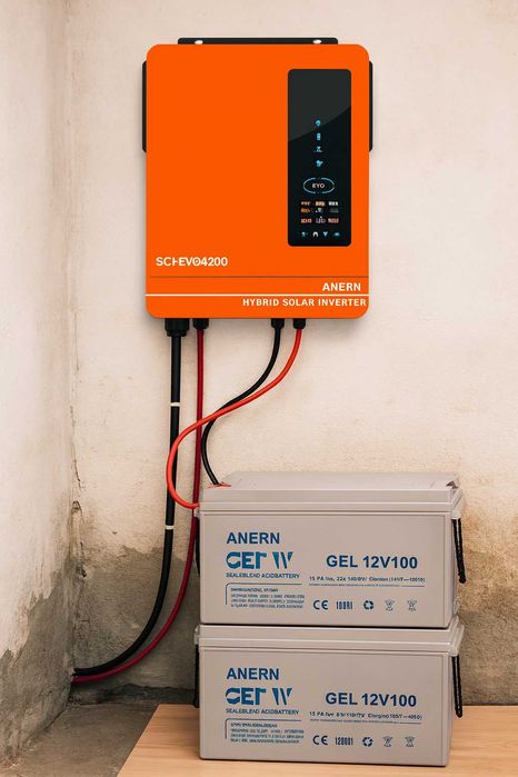 ‼️ Комплект ДБЖ 4,2kW інв 4кВт + 2 батареЇ 5кВт/г Резервне живлення