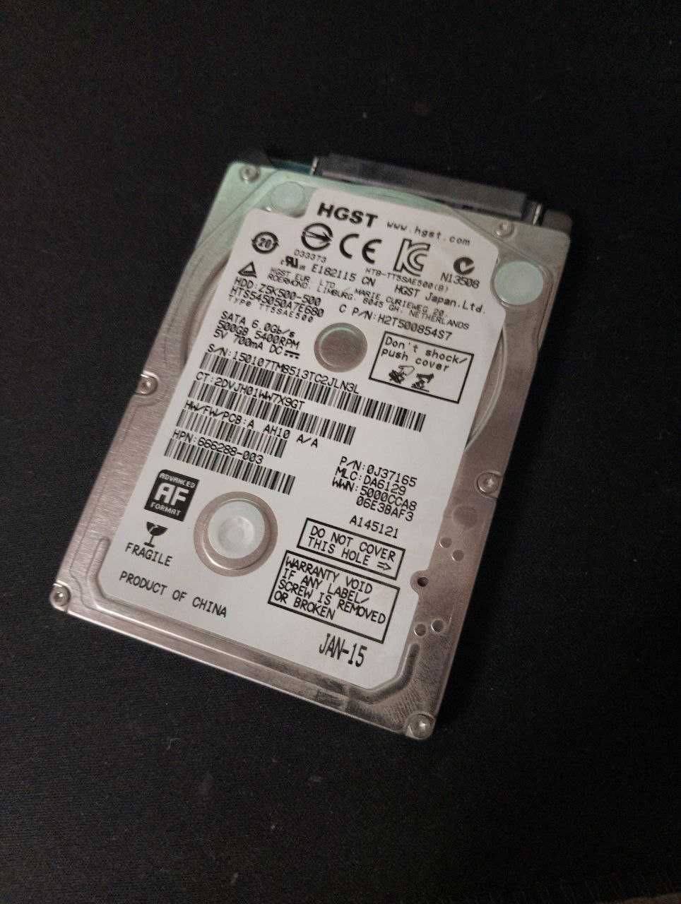 Жорсткий диск HGST 500gb