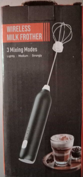 Взбивач та піноутворювач електричний бездротовий з 2 насадками