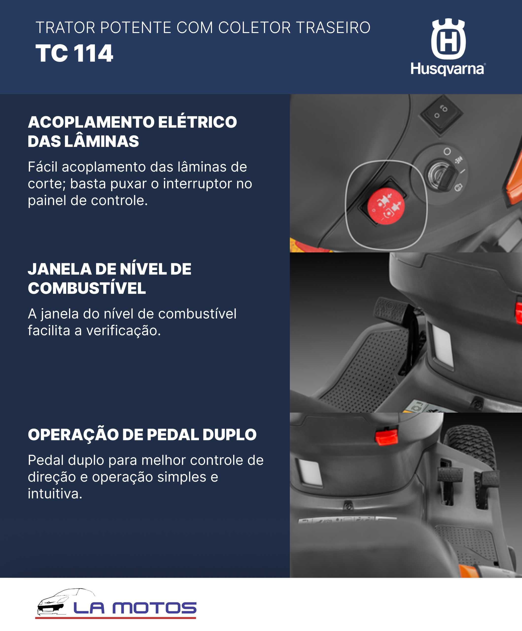Trator de jardim Husqvarna TC 114