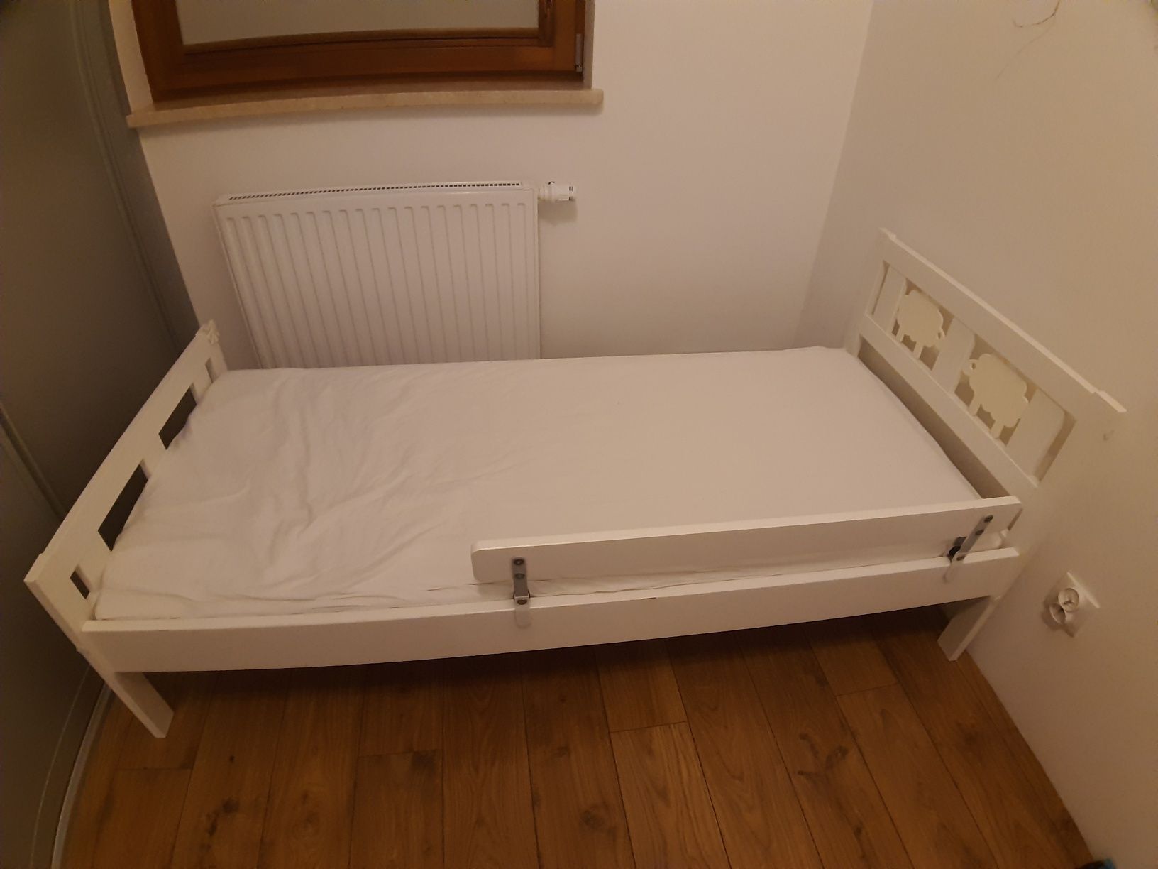 Łóżeczko dziecięce IKEA KRITTER Rama łóżka z barierką, biały, 70x160cm