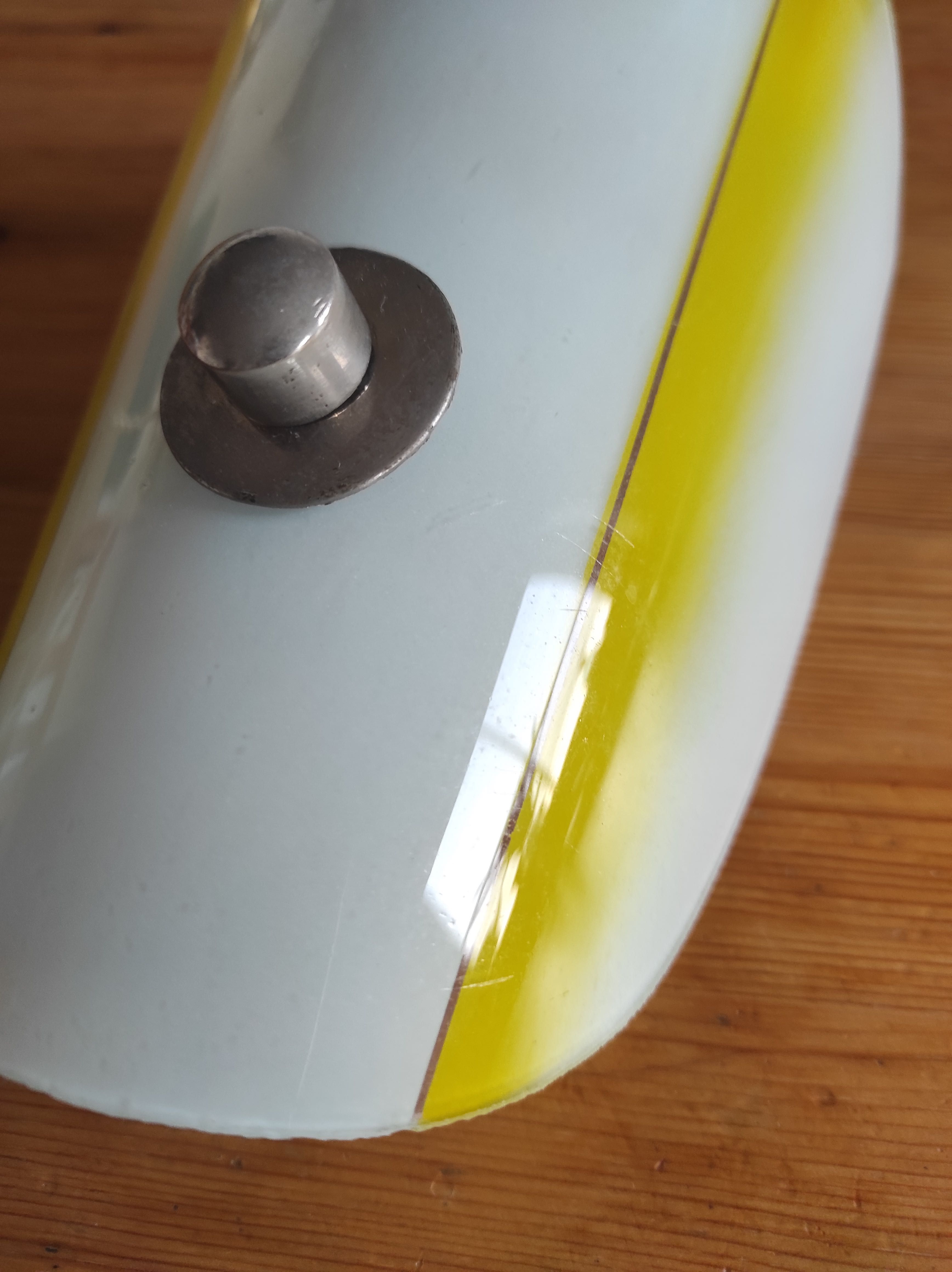 lampa ścienna kinkiet szklany obły lata 60