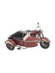 Metalowy model motocykla z przyczepką vintage loft dekoracja
