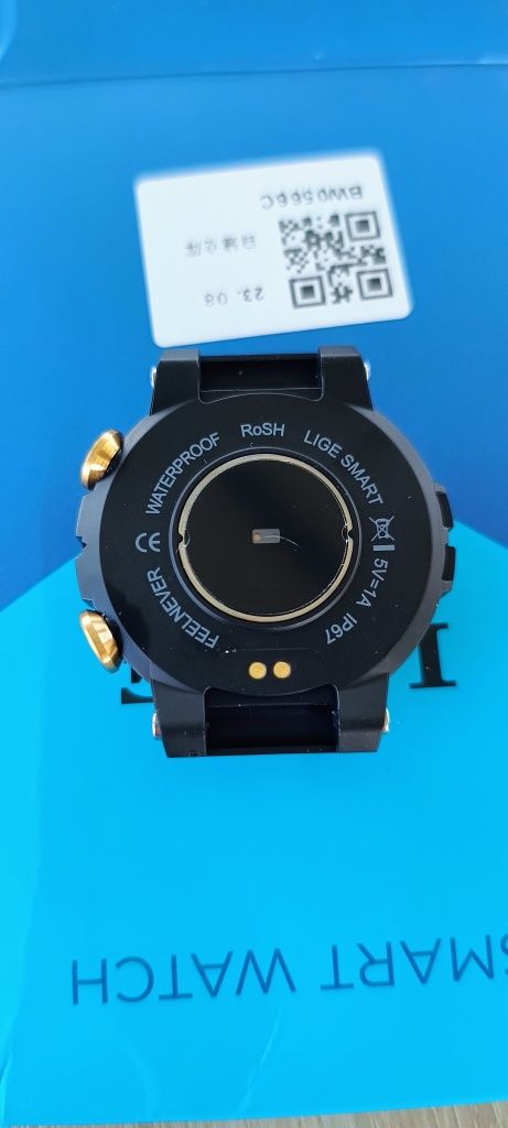 Smartwatch Lige nowy czarno złoty