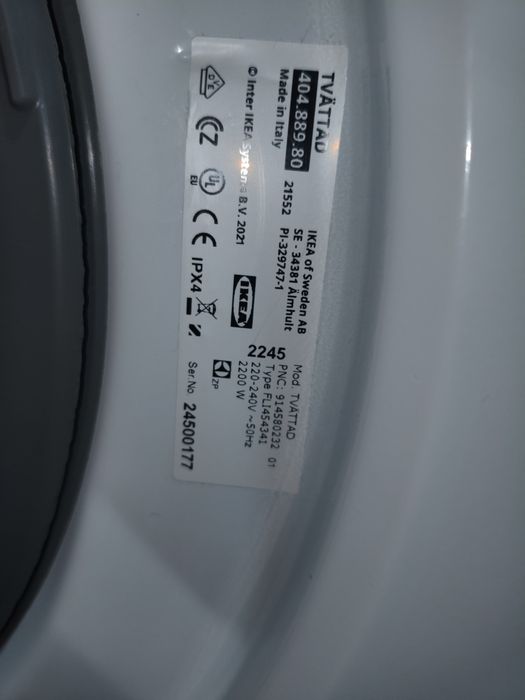 Máquina lavar IKEA TVATTAD 8kg