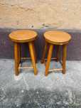 Taboret drewniany zestaw 2 szt