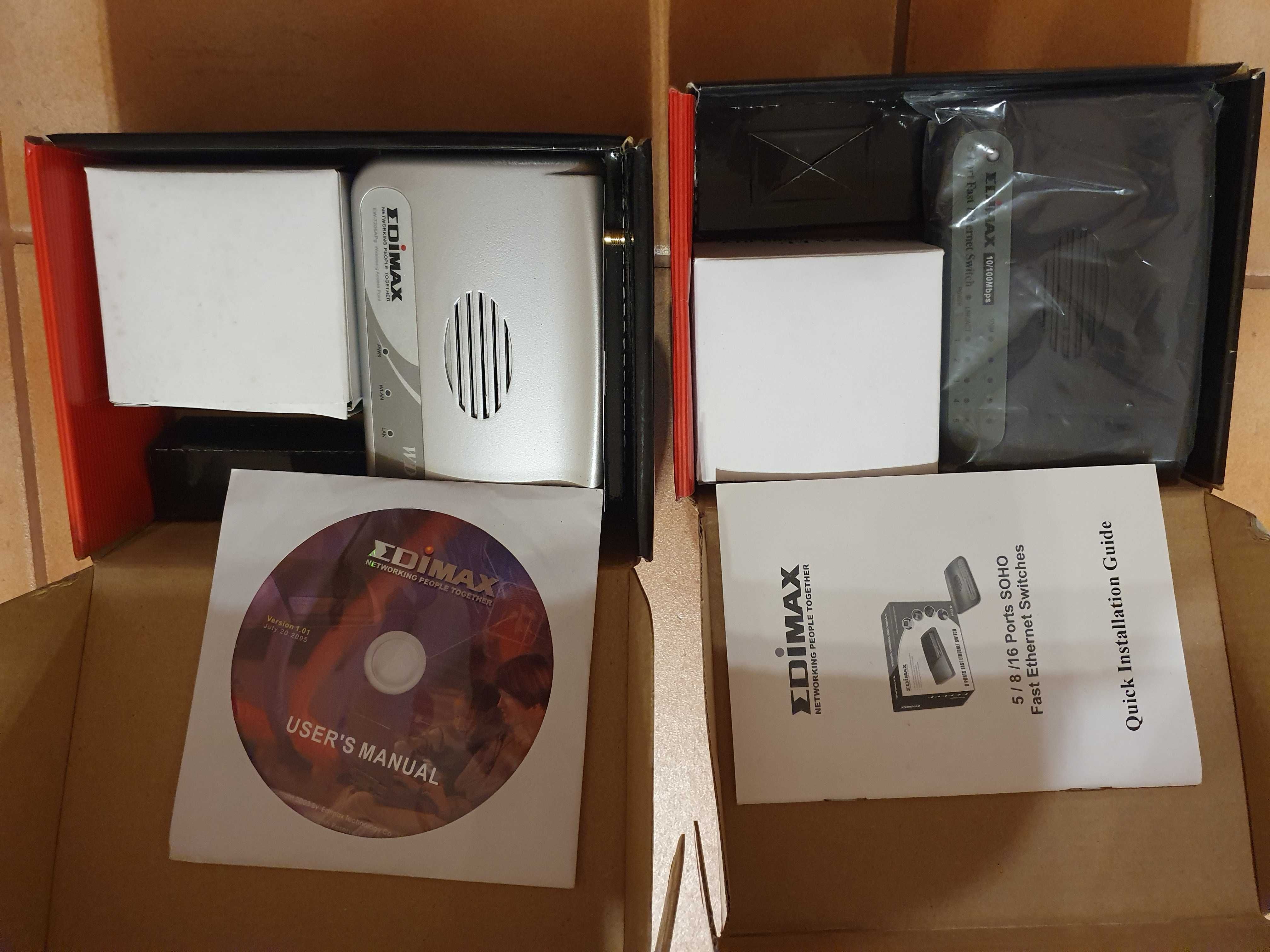 EDIMAX ruter i switch komplet