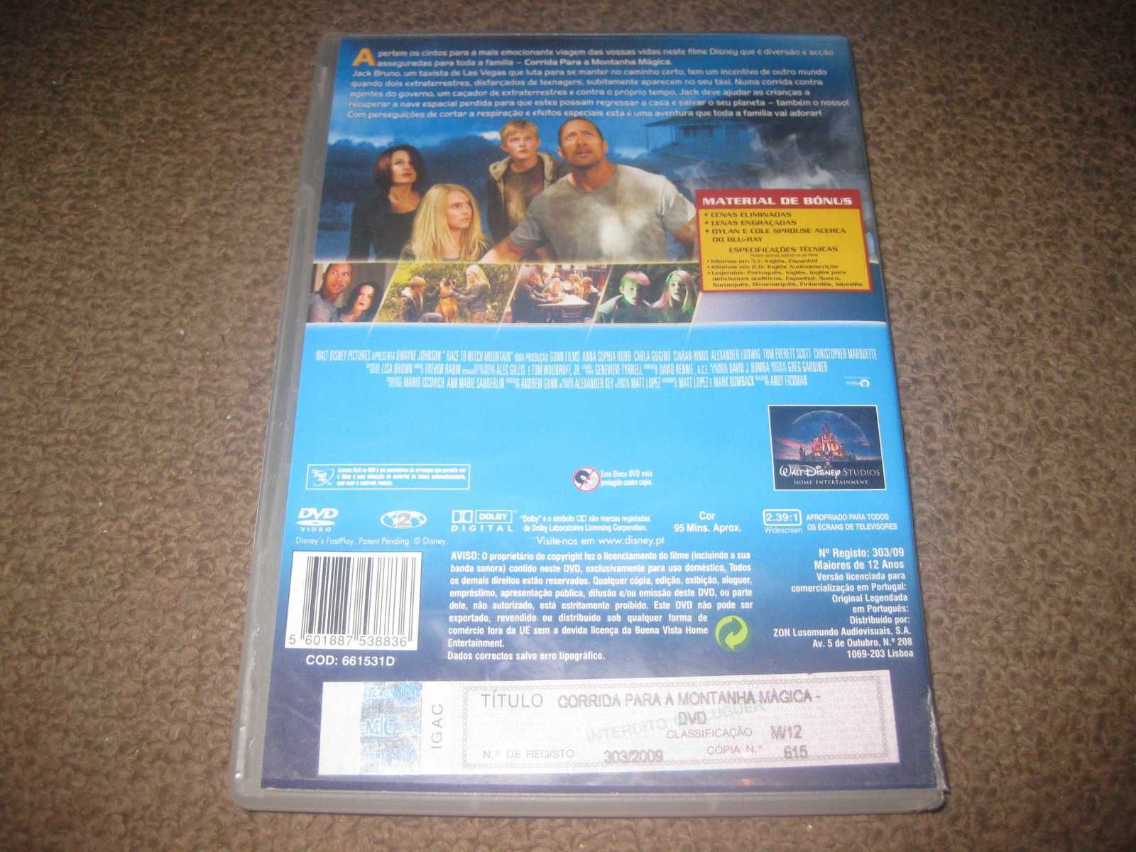 DVD "Corrida Para a Montanha Mágica" com Dwayne Johnson