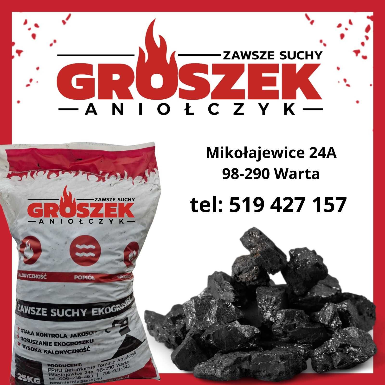 Ekogroszek 26/27MJ 2-3 % popiołu workowany SUPER JAKOŚĆ