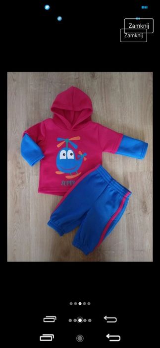 Dres niemowlęcy, bluza z kapturem, spodnie dresowe Pepco rozm. 62