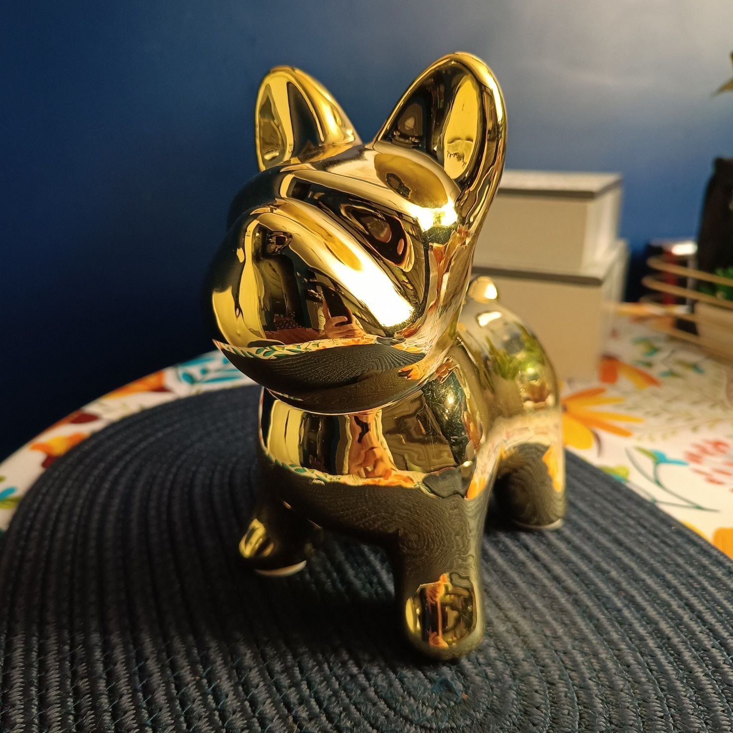 Skarbonka złoty bulldog