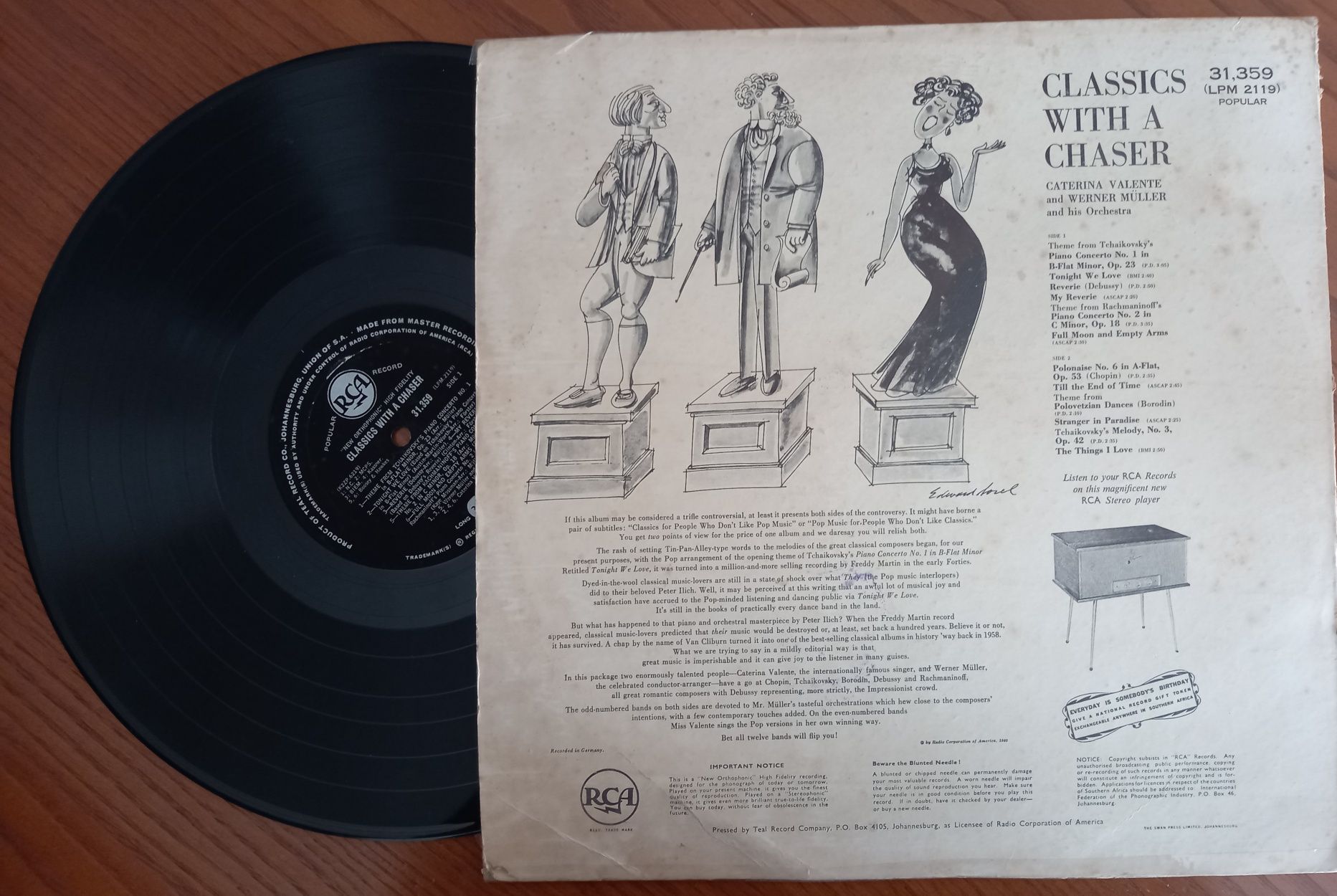 disco em vinil LP de Caterina Valente Classics with a Chaser