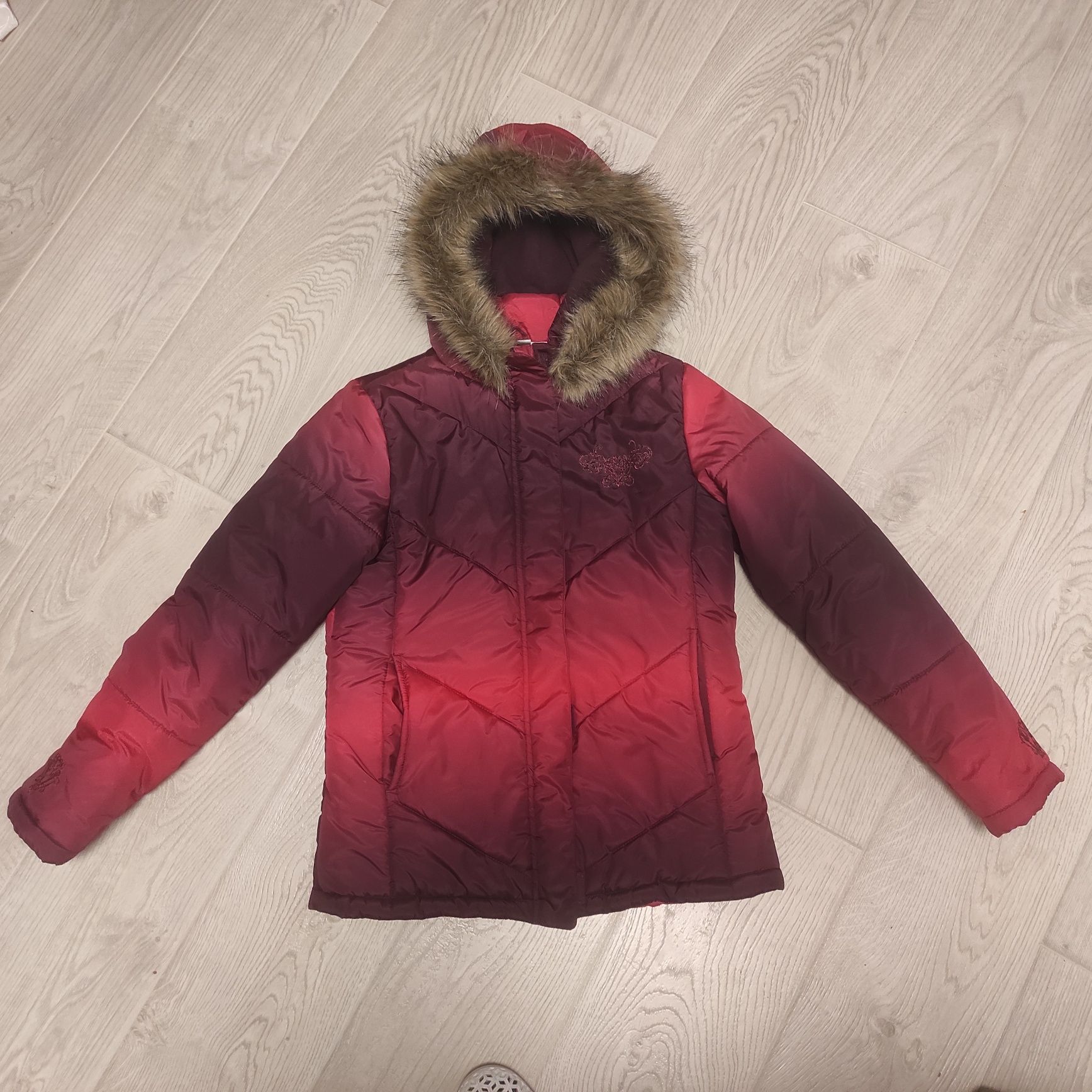 Куртка детская розовая зима