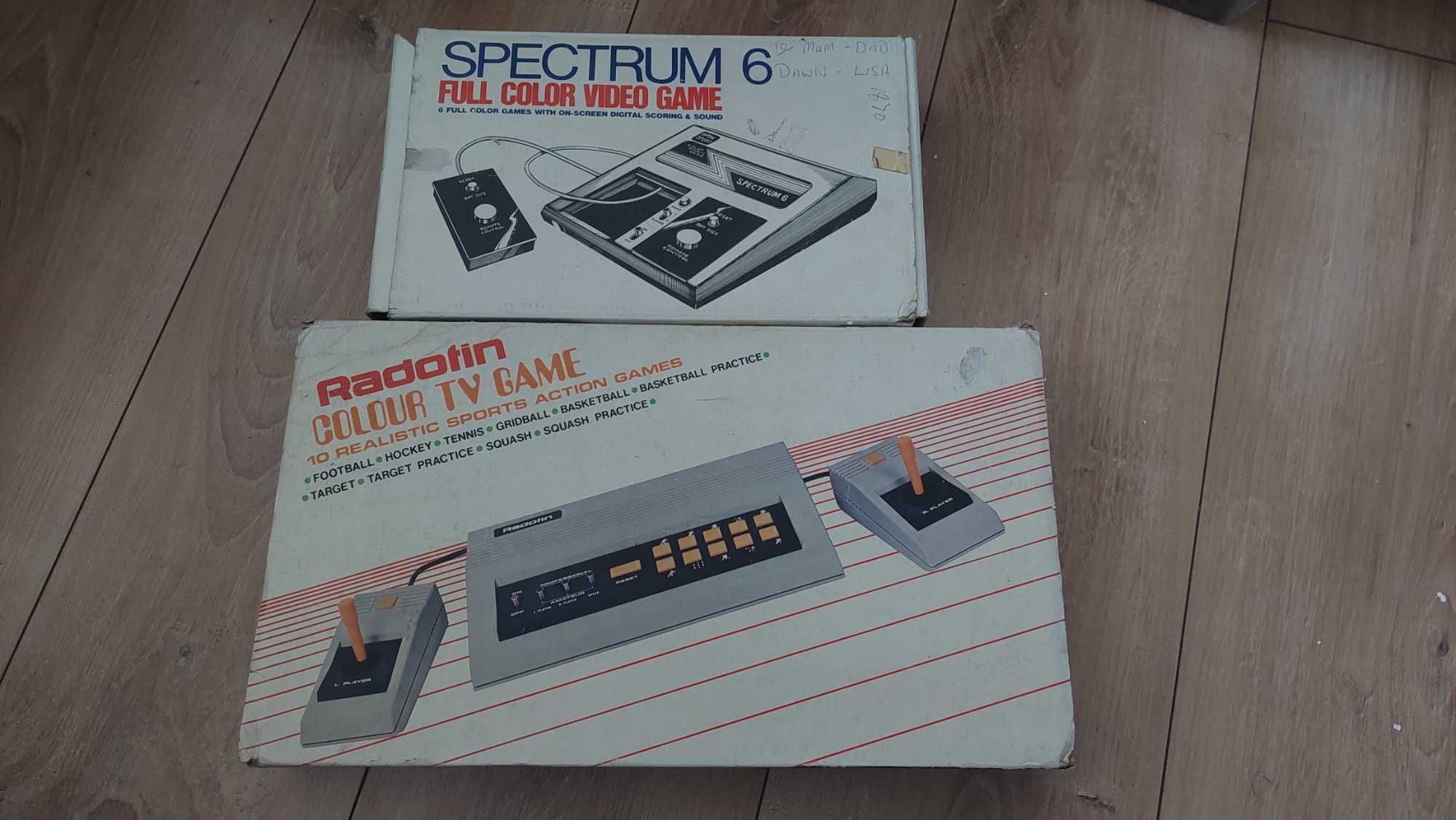 2 konsole typu Pong - Spectrum 6 oraz Radofin