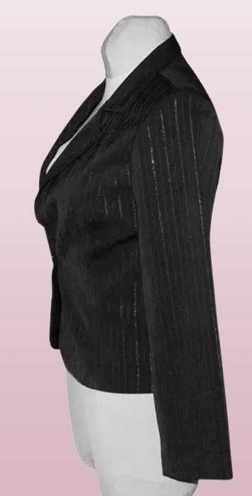 Żakiet na podszewce tkanina z metaliczną nitką rozmiar M - 38 | 56E