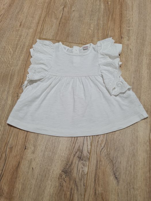 Biała bluzka typu motylek Zara rozm. 86