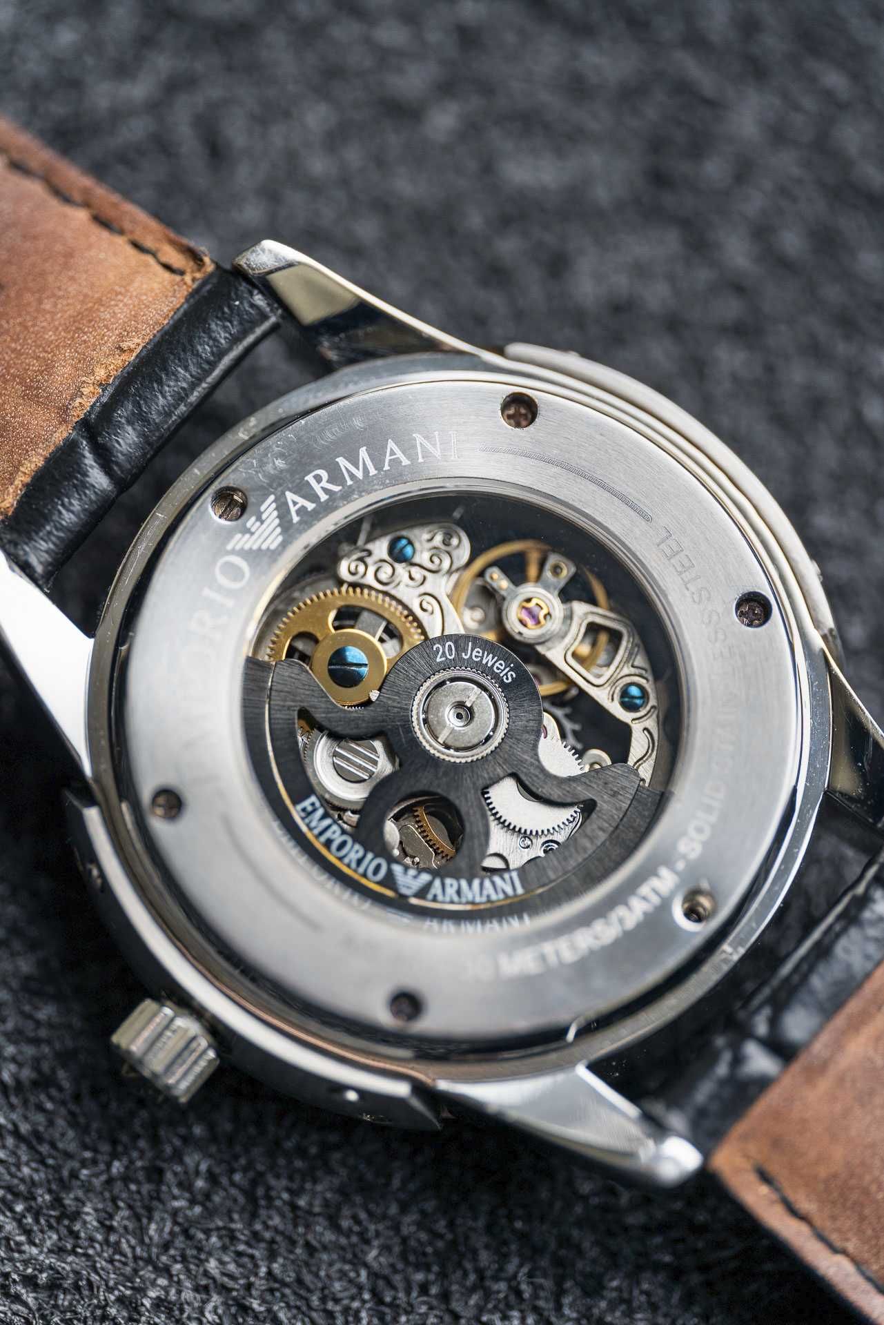 Zegarek mechaniczny, automat skeleton Emporio Armani AR4625