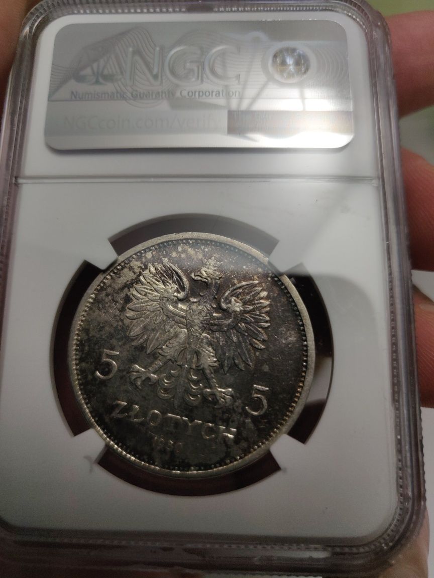 5 zł 1930 Nike NGC