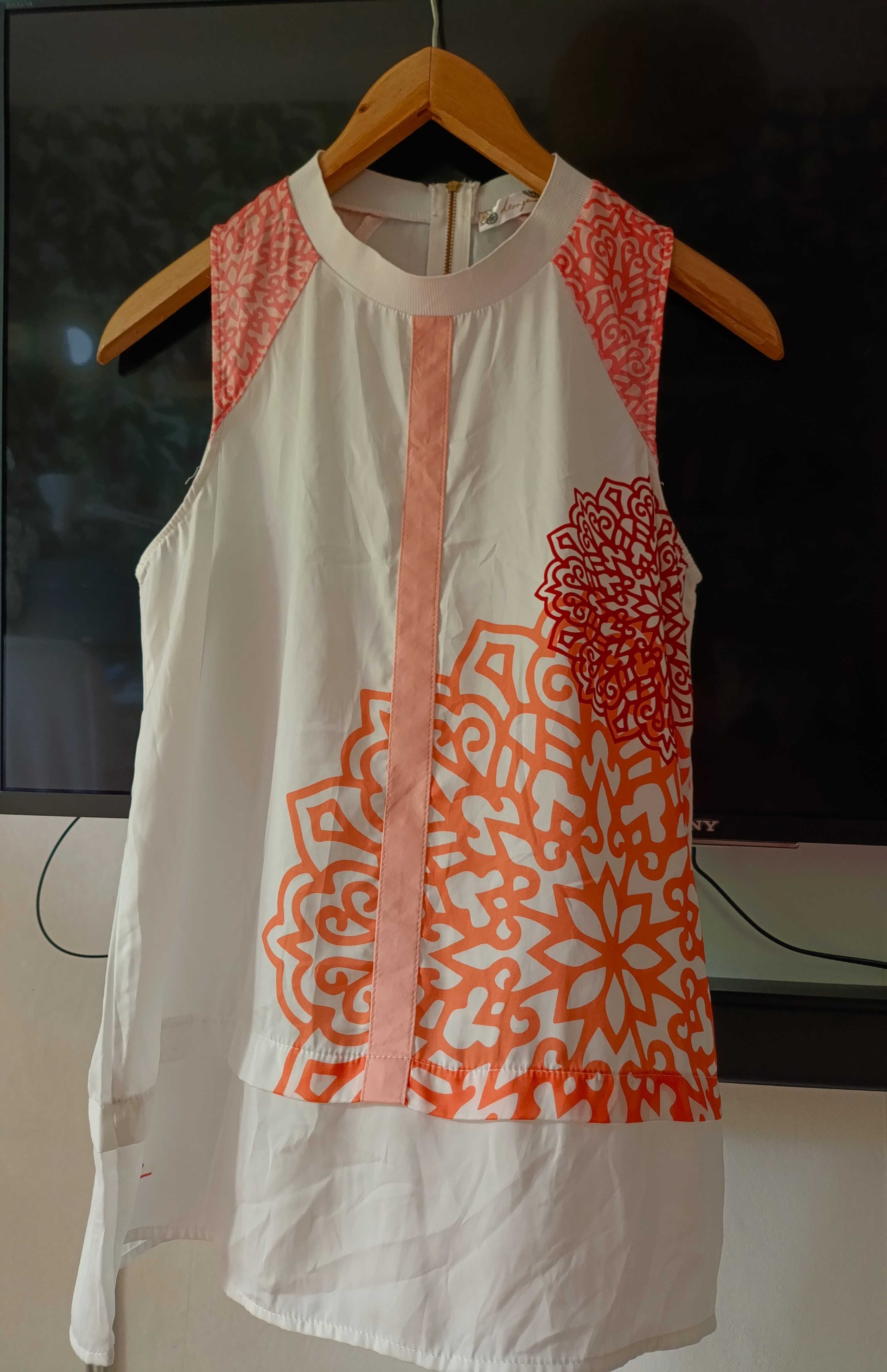 Desigual - BLUZKA bez rękawów, mandala, boho - M