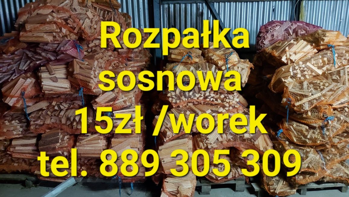 Drewno opałowe Łańcut rozpałka sosnowa rozpałka w workach