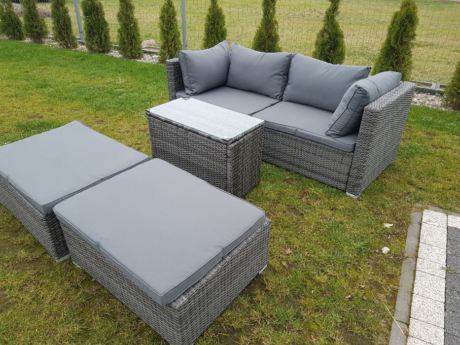 5-cio częsciowy zestaw mebli ogrodowych!Naroznik ogrodowy!Technorattan