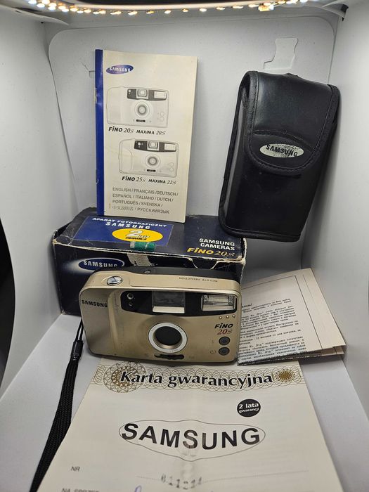 Aparat analogowy Samsung Fino 20S –  Mega Komplet, Sprawny