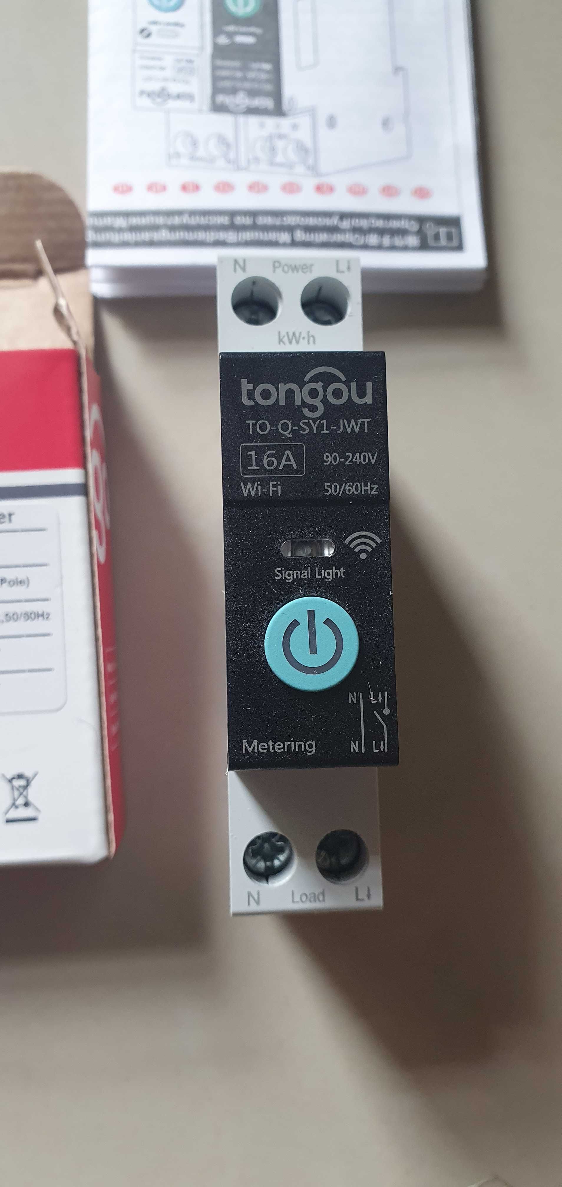 Stycznik WIFI TO-Q-SY1-JWT 16A TUYA Licznik energii Smart Life