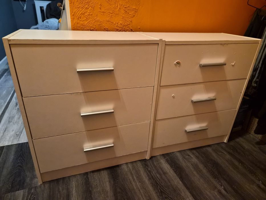 Komoda x2 Ikea biala szuflady Vigrestad szafka