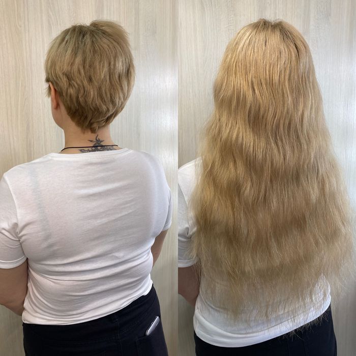 Нарощування натурального волосся, корекція, загущення, зняття