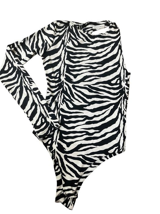 Боді з принтом зебри