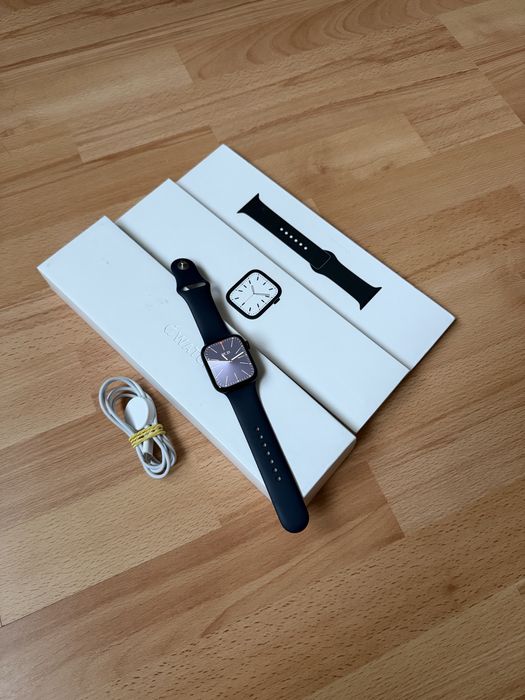 Apple Watch Series 7 45 mm Midnight / Полный Комплект