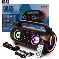 BASS POLSKA Boombox Tuba Radio Mp3 Usb Wieża Głośnik Bluetooth