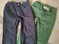 Spodnie sztruksy sztruksowe slim h&m 128