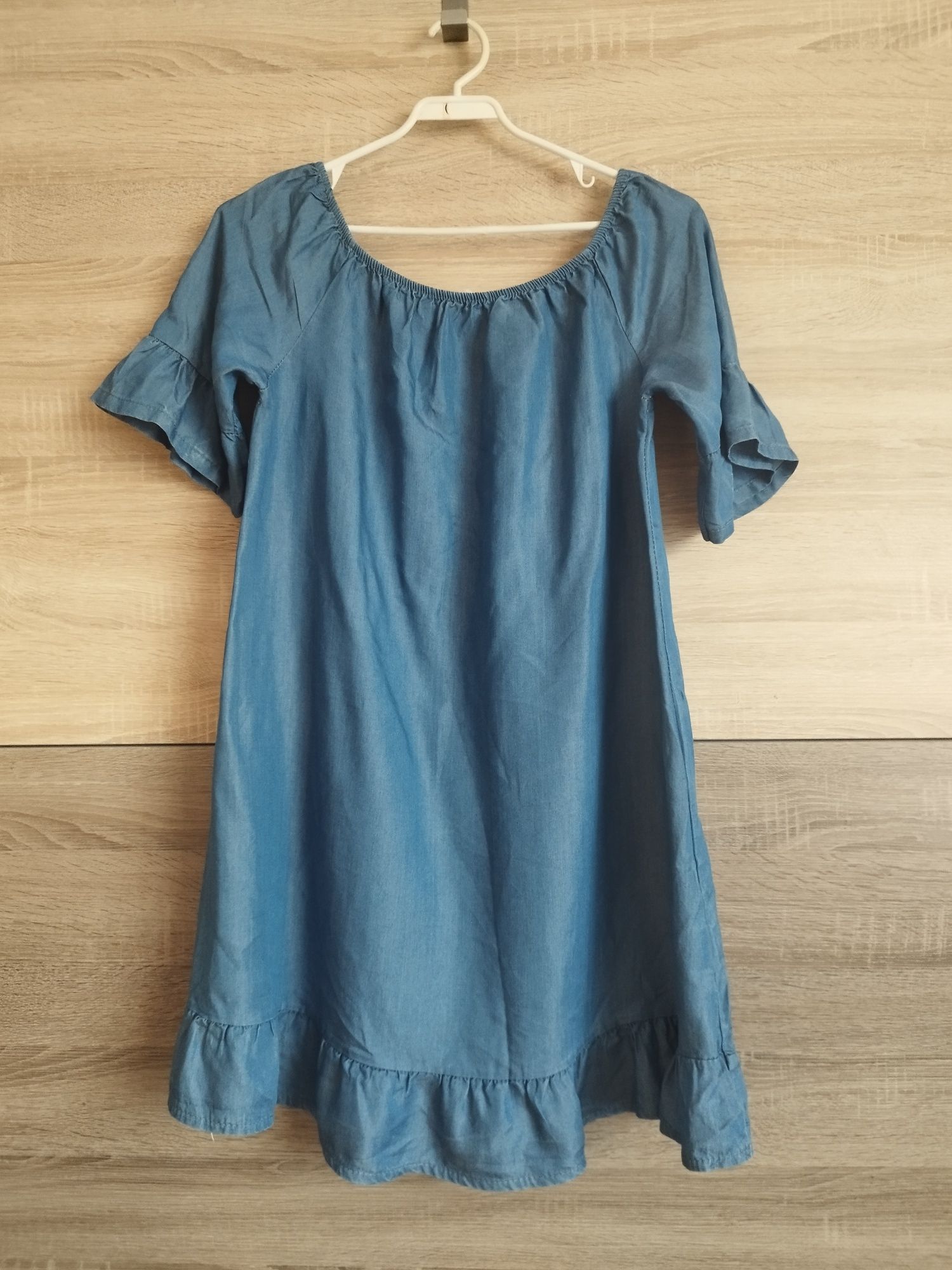 Sukienka hiszpanka tencel uni