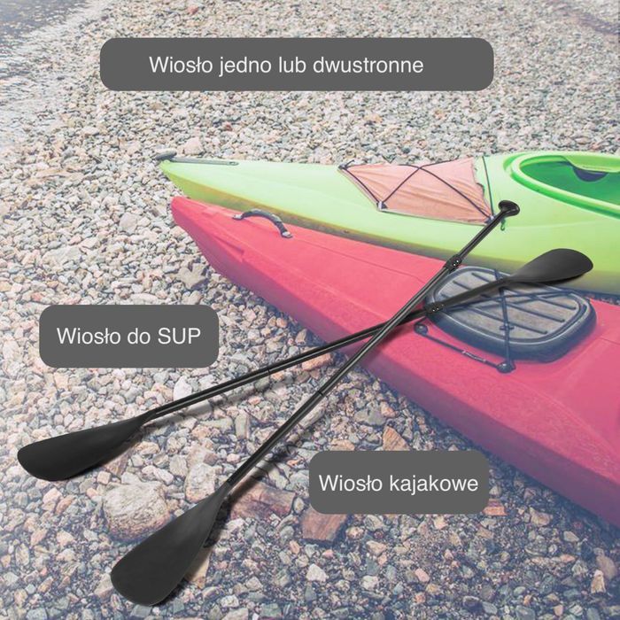 Wiosło 2w1 do SUP Kajak Dwustronne Regulowane Składane Paddleboard