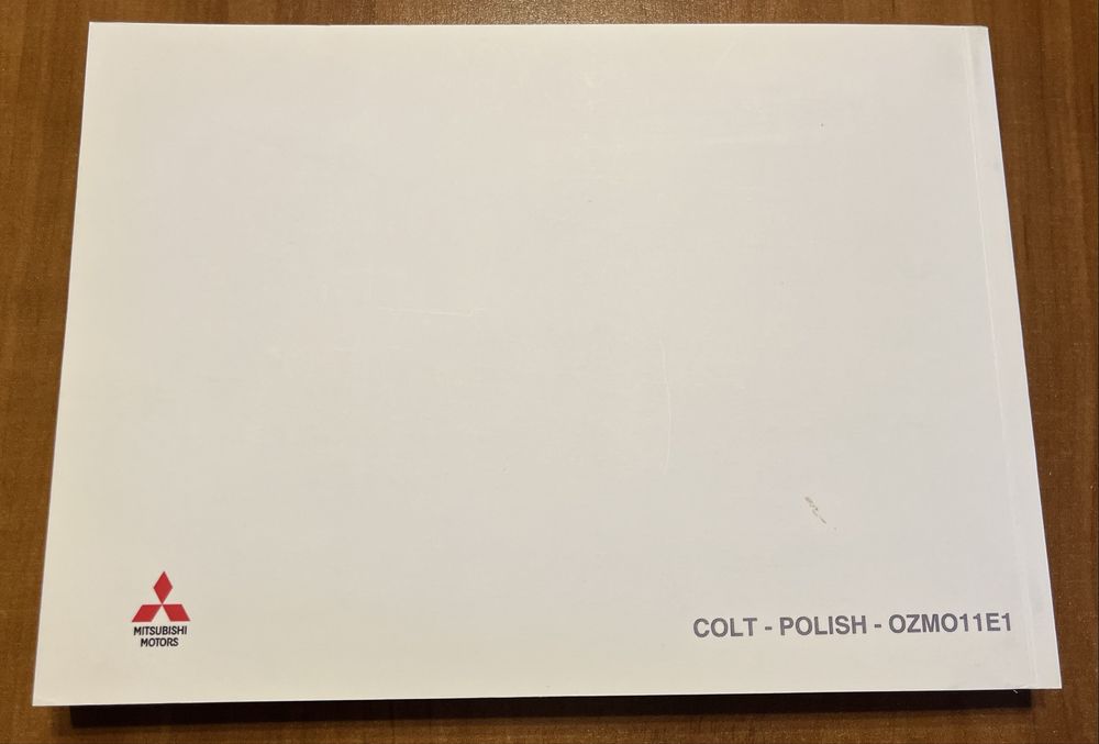 Książka, instrukcja obsługi Mitsubishi Colt, PL